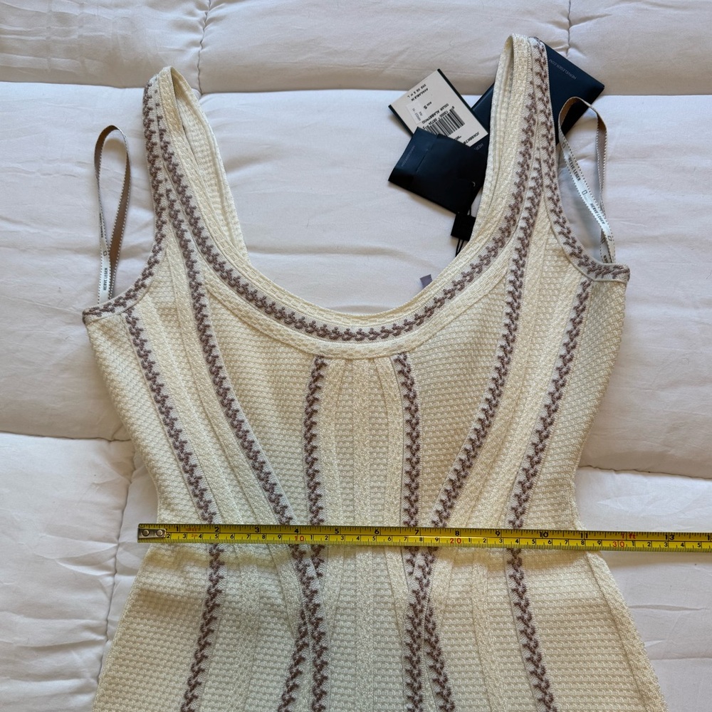 Herve Leger Cream and Purple Dress - Picture 14 of 16